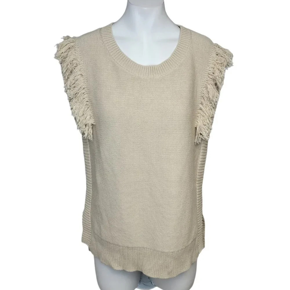 Banana Republic Fringe Boho Sleeveless Sweater
